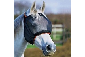 Equilibrium Products Field Relief Midi Horse Mesh Fly Mask with No Ears - Black