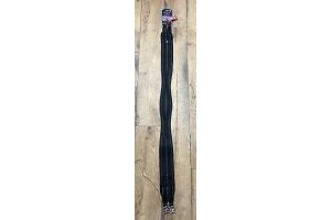 Shires Anti-Chafe Contour Girth With Elastic - Black - 58” - Brand New
