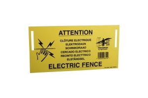 Fenceman Warning Sign Yellow