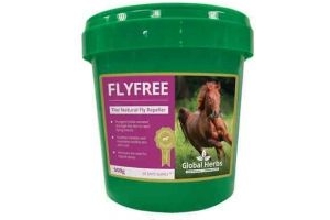 Global Herbs FLYFREE Horse Supplement The Natural Fly Repeller