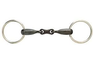 Korsteel Sweet Iron French Link Loose Ring Snaffle Bit (5in) (Black)
