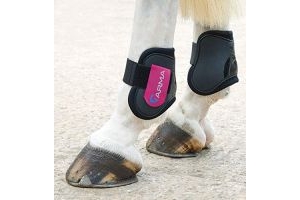 Shires ARMA Fetlock Boots Pony/Cob Black/Pink