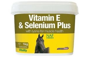 NAF Vitamin E & Selenium Plus Lysine Supplement Muscle Function & Health 1-10kgs