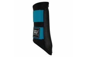 Woof Wear Club Brushing Boot - Black/Turquoise Choose Size!