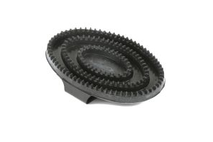 Rubber Curry Comb Black