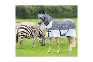 Shires Tempest Zebra Print Combo Fly Rug