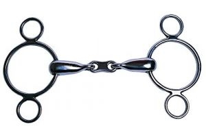 Korsteel Stainless Steel French Link 2 Ring Dutch Gag Horse Bit (6in) (Silver)
