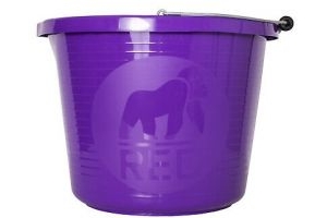 Red Gorilla Premium Bucket 15L Extra Strong Recyclable Metal Handle Blue/Purple