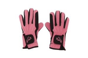 Hy Hy5 Childs Everyday Two Tone Riding Gloves Black/Pink
