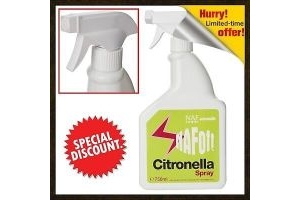 NAF Off Citronella Oil Spray Long Lasting Flies Away Foxes Deter Effect 750 ml