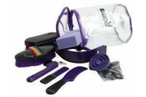 Roma Cylinder Grooming Kit 9 Pieces Horse & Pony Grooming ALL COLOURS