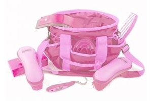 Roma Deluxe Soft Touch Grooming Kit in Carry Bag - Pink