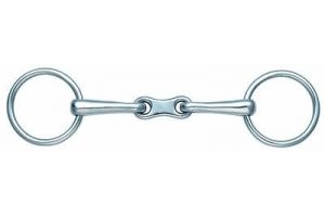 Shires French Link Bradoon Snaffle Small Loose Rings | Stainless Steel | 3 SizeS