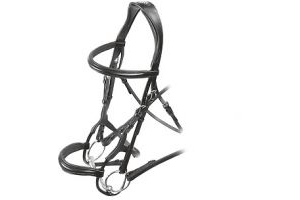 Shires Velociti Rolled Padded Cavesson Bridle | Equestrian Equipment | Black