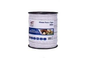 Fenceman Standard Electric Fence White Tape 40mm x 200m