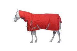 WeatherBeeta ComFiTec Classic Combo Neck Heavy Turnout Rug Red/Silver/Navy