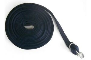 Whitaker Soft Padded Lunge Line With Handle in Navy or Red/White/Blue 8 Metres