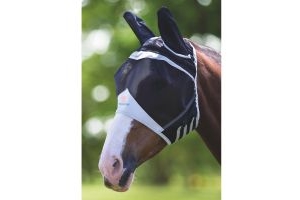 FlyGuard Pro Fine Mesh Fly Mask with Ears Black