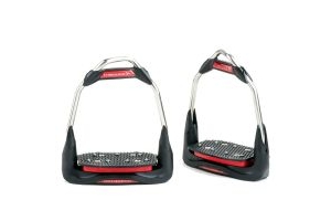 Freejump Adults AIR'S Inclined Grip Angled Eye Stirrups Red