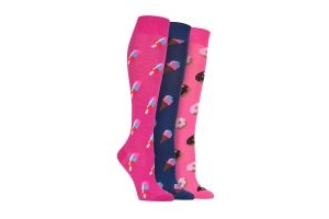 Generic Dare To Wear® Ladies Long Novelty 3 Pack Socks Treats