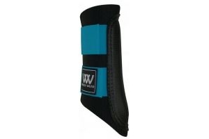 Woof Wear Club Colour Fusion Horse Boot Brushing - Black Turquoise All Sizes