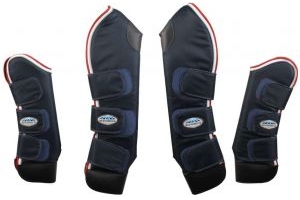 WeatherBeeta Deluxe Travel Boots Navy/Red/White