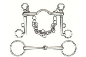 Shires Port Mouth Weymouth Double Bit Set, Stainless Steel, 4.5