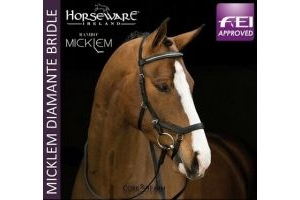 Horseware Rambo Micklem Diamante Competition Bridle FEI Approved Black All Sizes