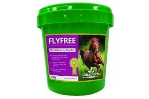 GLOBAL HERBS FLYFREE SUPPLEMENT 500GRM OR 1KG FLY FREE REPELLENT