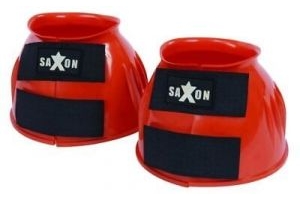 Saxon Double Tape PVC Ribbed Bell Boots | Horses & Ponies