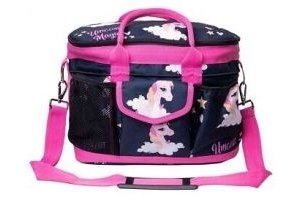 Hy Equestrian Unicorn Grooming Kit Bag  Navy & Pink - Pockets Handles (37022)