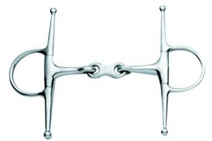 Korsteel Stainless Steel French Link Full Cheek Snaffle Bit (5.5in) (Silver)
