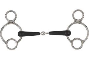 Shires Equikind Plus Universal Jointed Mouth Bit 5 inch Silver Black