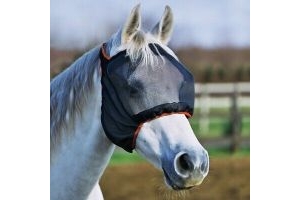 Equilibrium Field Relief Midi Fly Mask No Ears Black/Orange | Horses & Ponies