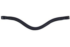 Collegiate Leather Curved Raised Browband IV (Warmblood) (Black)