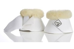 LeMieux Unisex's Lambskin Wrapround Over Reach Boots Pair, White/Natural, X-Large