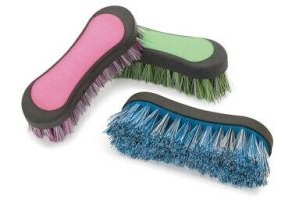 Shires Ezi-Groom Face Brush soft hold grip back **ALL COLOURS**