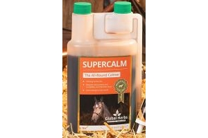 Global Herbs SuperCalm Liquid Behavior Calming Calm Anxiety Horse Supplement