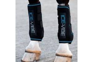 Horseware Ice-Vibe Boots Set Black/Aqua