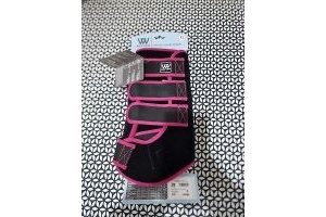 Woof Wear Dressage Wrap Boots Black / Berry Size XL Horse Front / Hind