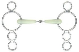 Shires Equikind Three 3 Ring Jointed Dutch Gag Bit | Horse Bit | 4 Sizes