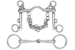 Shires Port Mouth Weymouth Double Bit Set | Stainless Steel | 4 Sizes