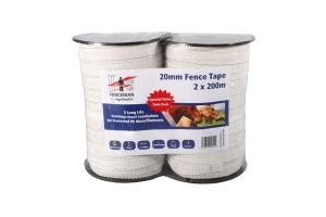 Electric Tape Twin Pack White 200m