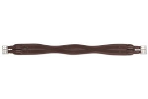 Shires Anti-Chafe Contour Girth with Elastic Brown