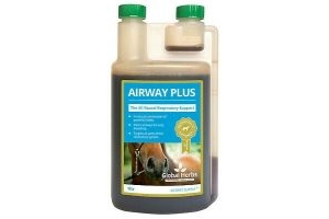 Global Herbs Airway Plus Horse Respiratory Liquid Soothe Clear Chest Lung Throat