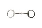Korsteel Featherweight Thin Mouth Jointed Flat Ring Eggbutt Snaffle - 5.5 inches