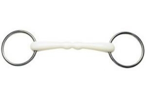 Flexi Mullen Mouth (happy mouth) Plastic Covered Loose Ring Snaffle Bit Size: 5 ½