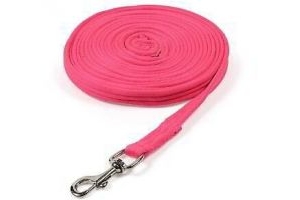 Shires Cushion Web Lunge Line - Pink