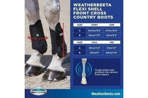 Weatherbeeta Flexi Shell FRONT Cross Country Boots XC Eventing Horse Protection