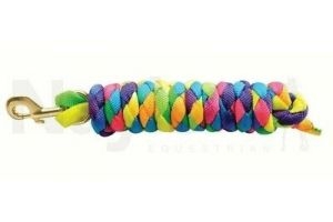 Roma Rainbow Leadrope 2M funky nylon twisted rope with a brass covered snap clip